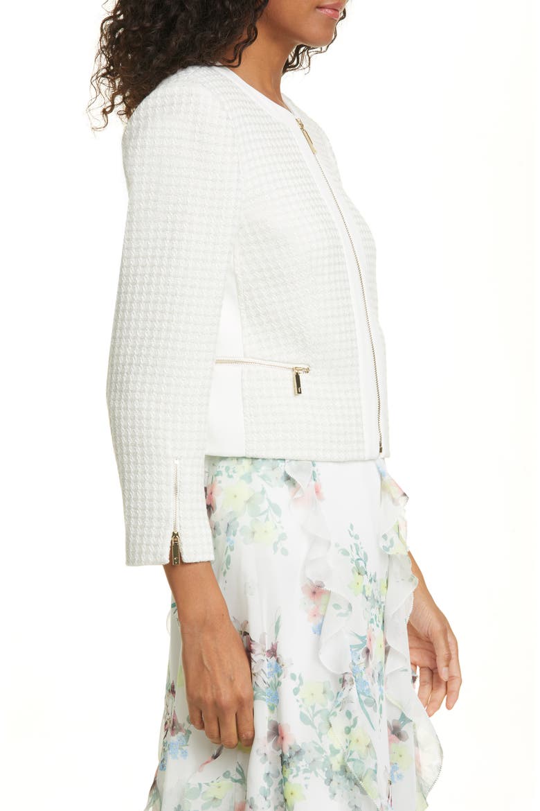 Jenniah Crop Jacket, Alternate, color, IVORY