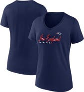 FANATICS Women's Fanatics Branded Navy New England Patriots Shine Time V-Neck T-Shirt
