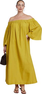 ELOQUII Off The Shoulder Easy Maxi Dress