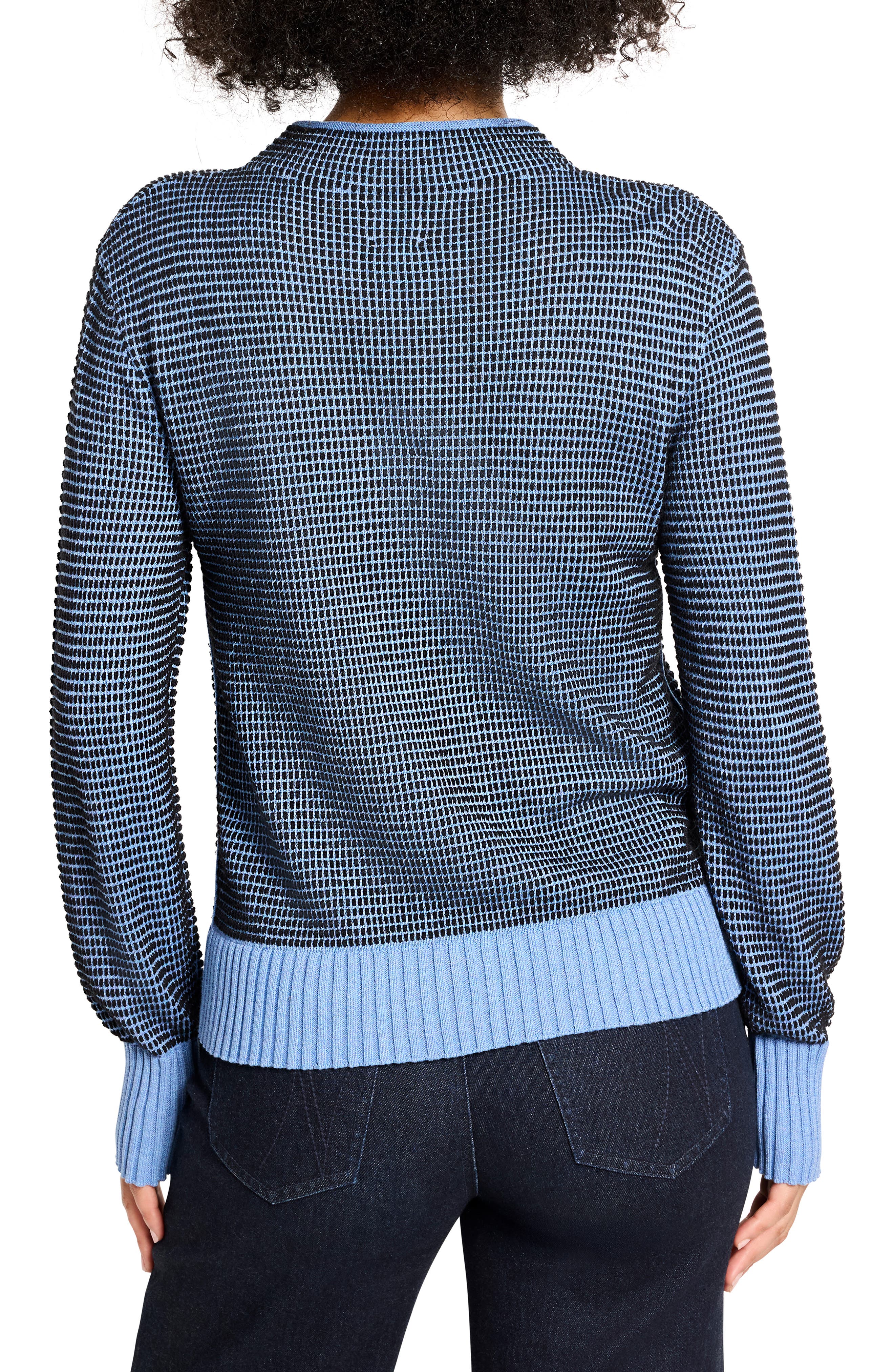 Mock Neck Pixel Knit Sweater - image 4