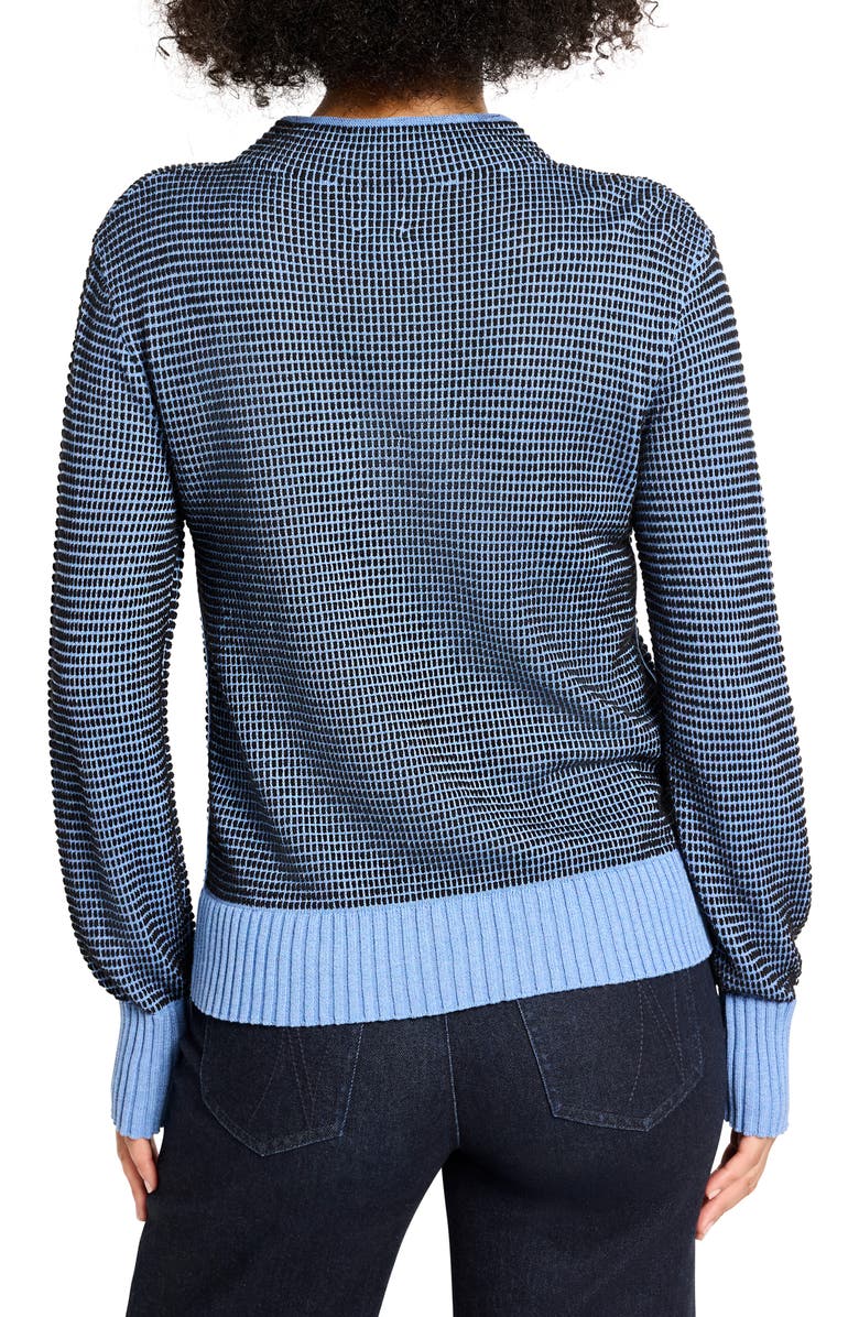 NIC+ZOE Mock Neck Pixel Knit Sweater, Alternate, color, Blue Multi