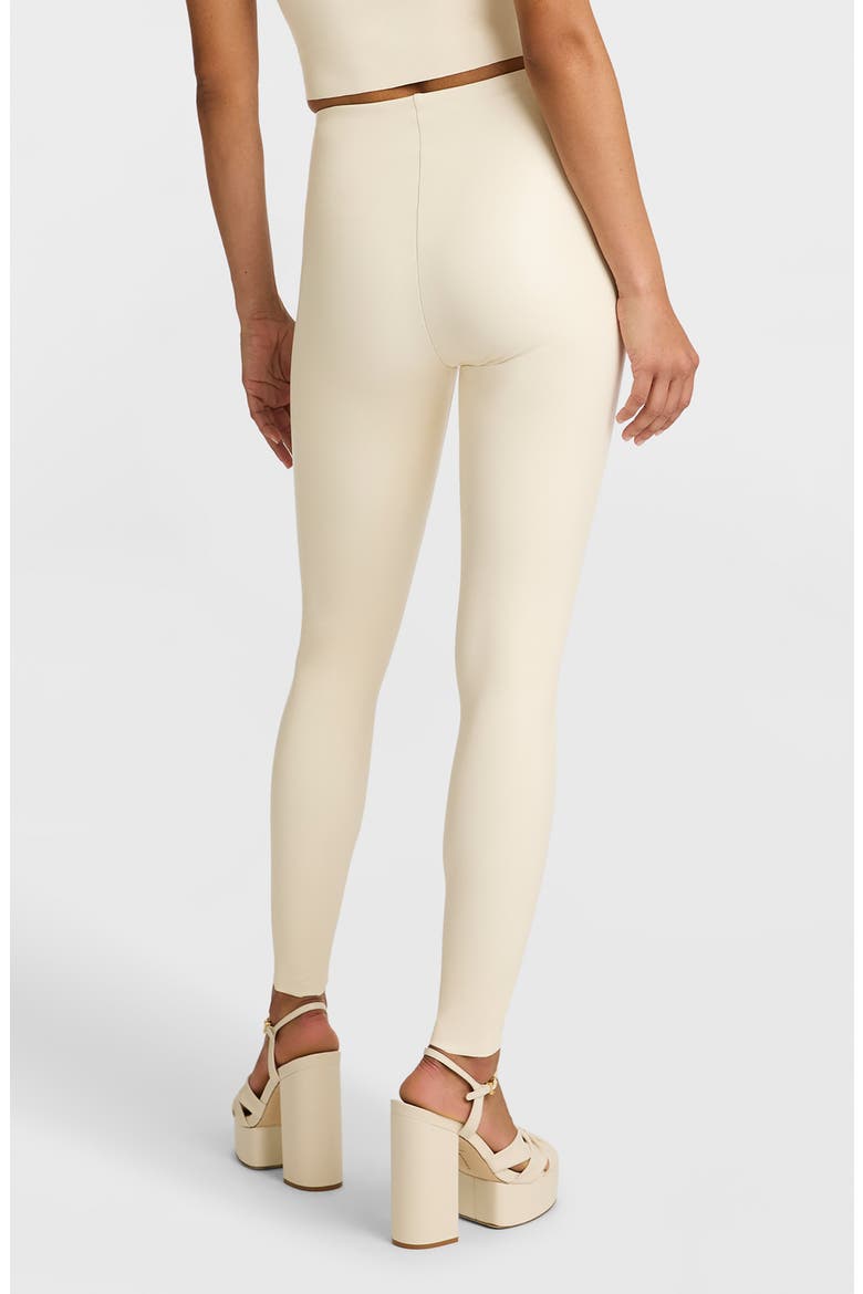Control Top Faux Leather Leggings, Alternate, color, IRY-IVORY