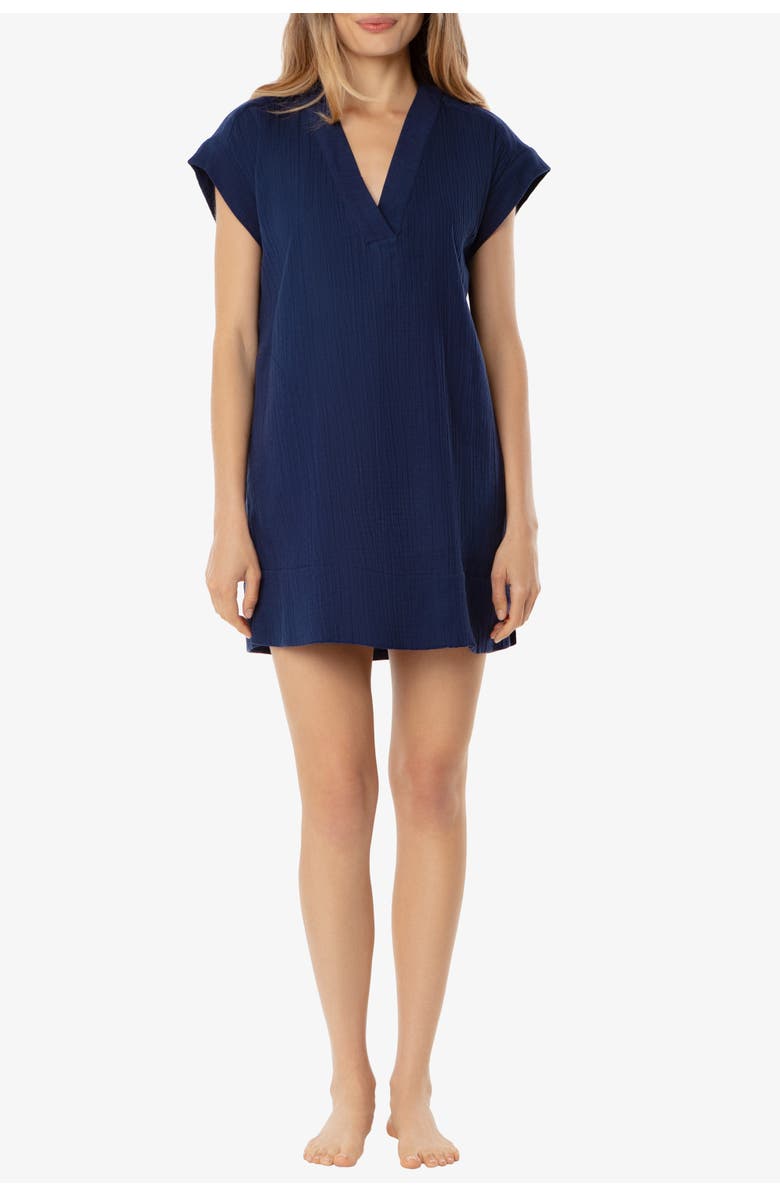 HELEN JON Island V-Neck Dress, Main, color, Navy