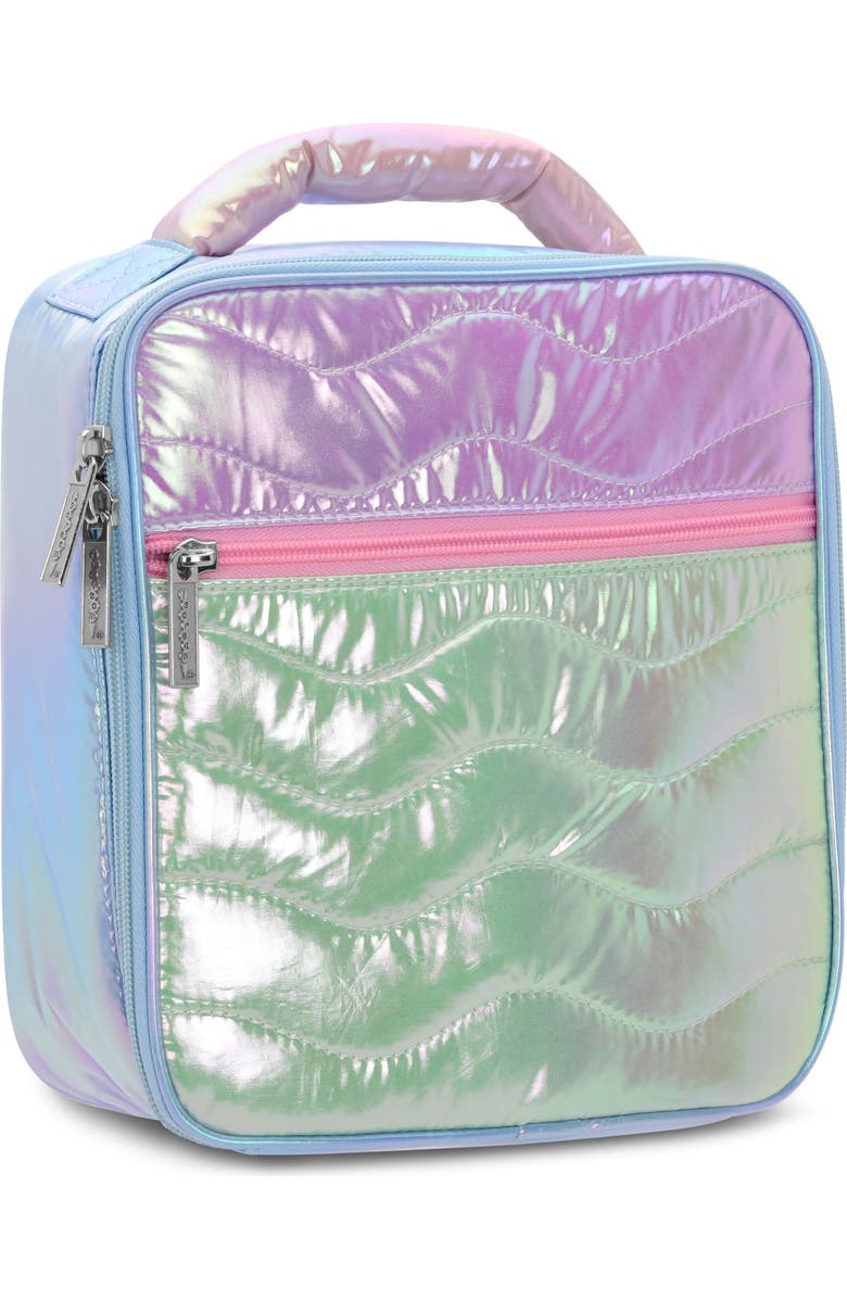 Iscream Kids' Quilted Colorblock Lunch Tote, Alternate, color,