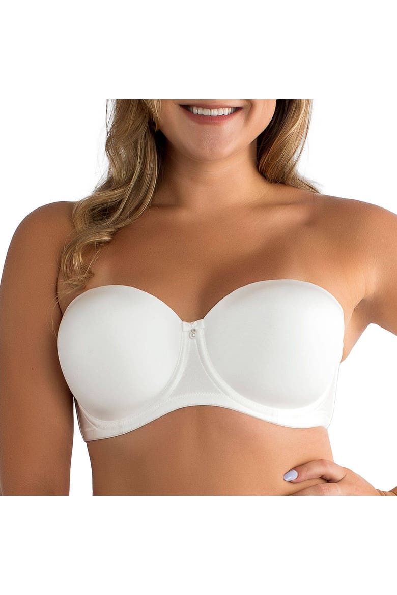 Elise Strapless Bra, Main, color, Pearl White