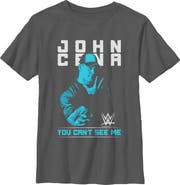 WWE Boys' John Cena You Can't See Me Blue Short Sleeve Graphic T-Shirt
