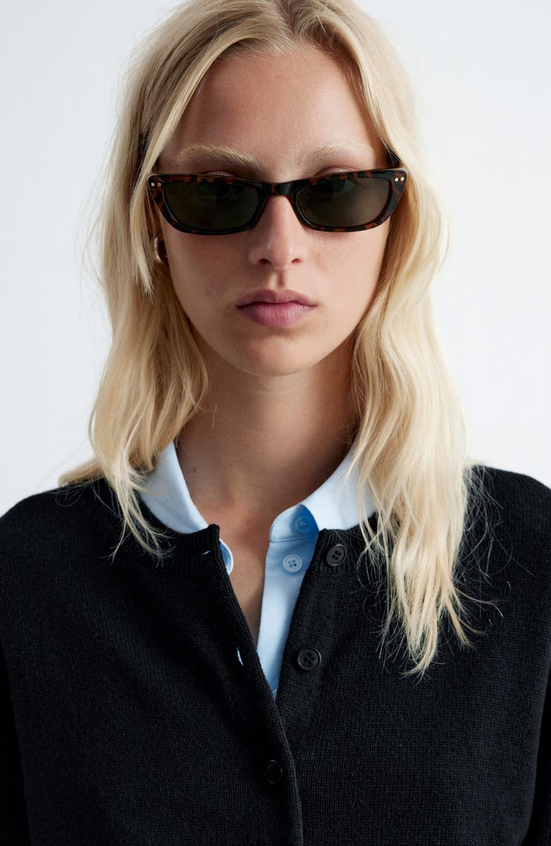 & Other Stories Wool & Cotton Cardigan, Alternate, color, Black