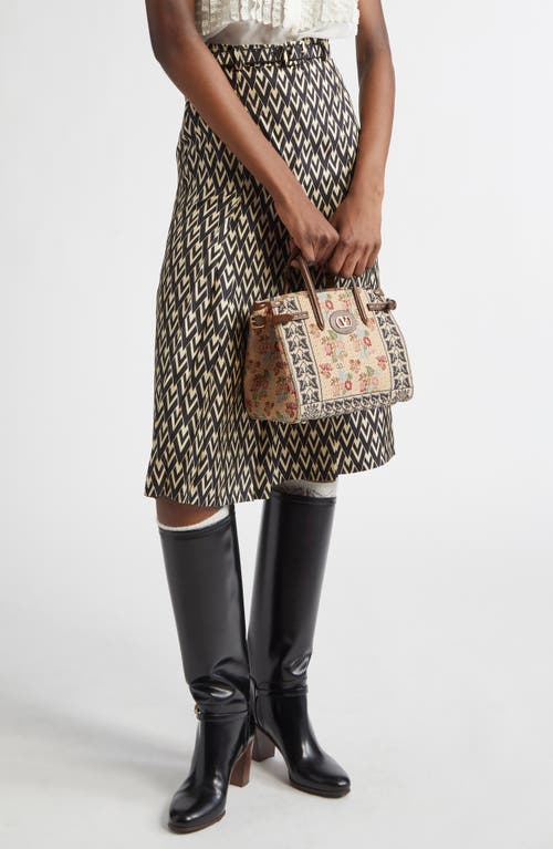Valentino Garavani Small Antibes Jacquard Tote In Multi