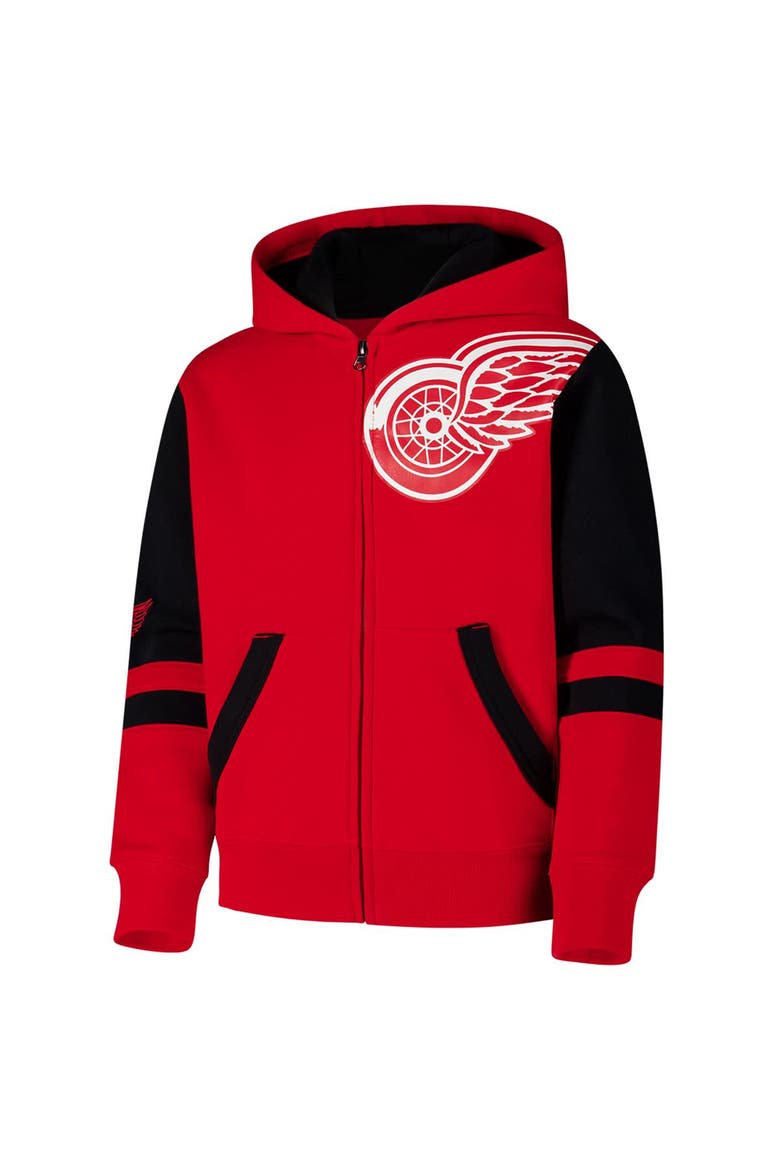 Youth Red Detroit Red Wings Face Off Full-Zip Hoodie, Alternate, color, Red