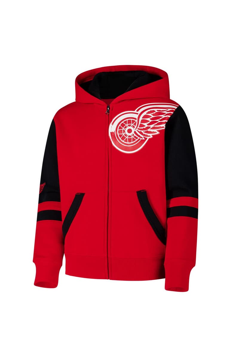 Outerstuff Youth Red Detroit Red Wings Face Off Full-Zip Hoodie, Alternate, color, Red