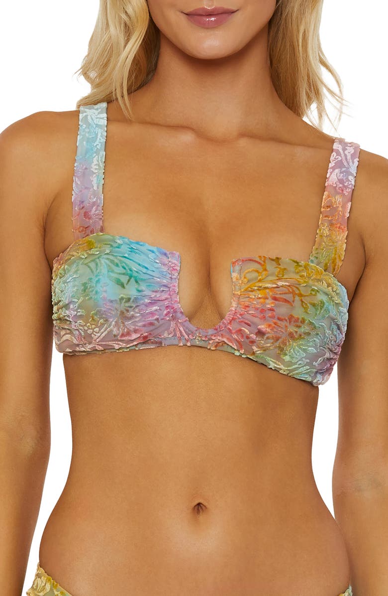 Isabella Rose Tropea U-Wire Bikini Top, Main, color, Pink Multi
