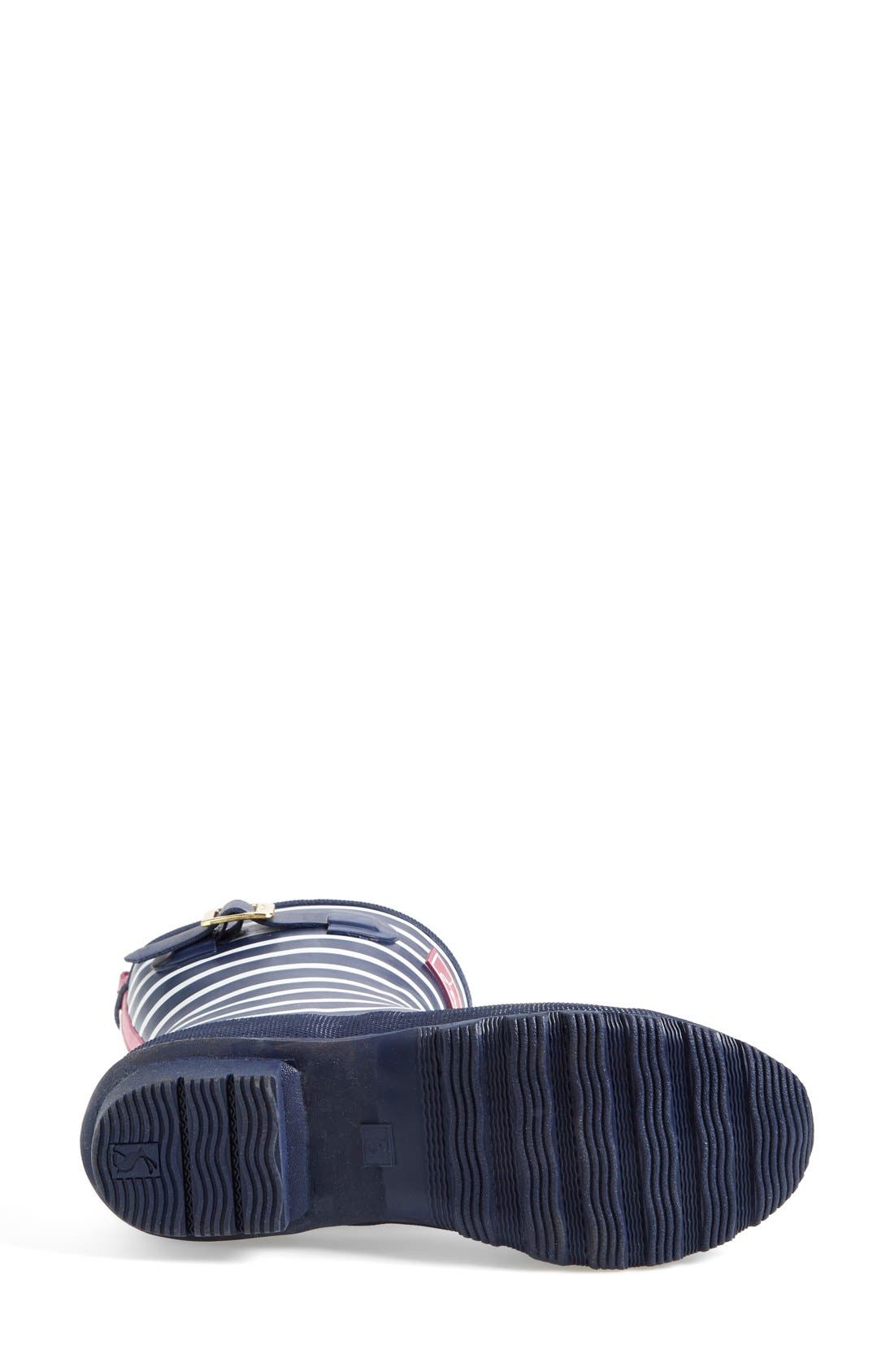 'Molly' Rain Boot, Alternate, color, NAVY STRIPE