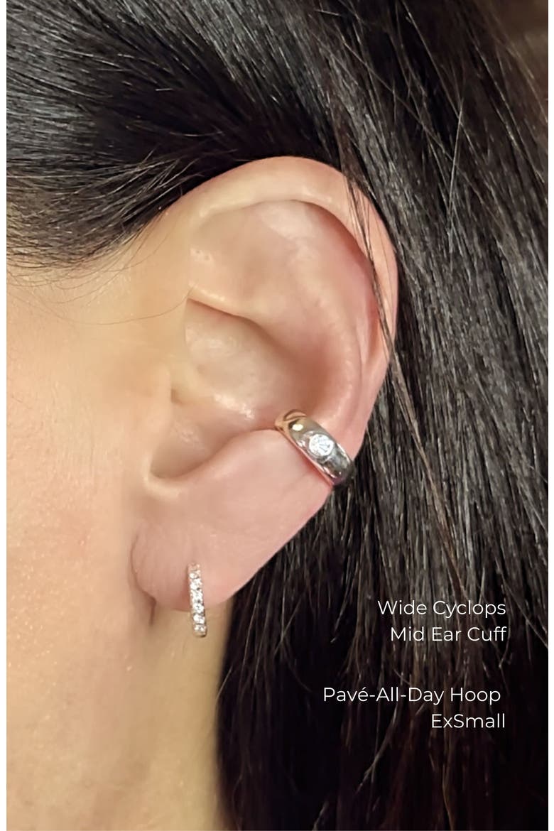 Wide Cyclops Mid Ear Cuff, Alternate, color, Silver
