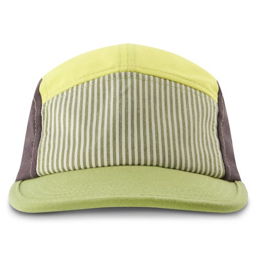 Stains And Stories By Babyface Colorblocked Striped Baseball Cap In Green