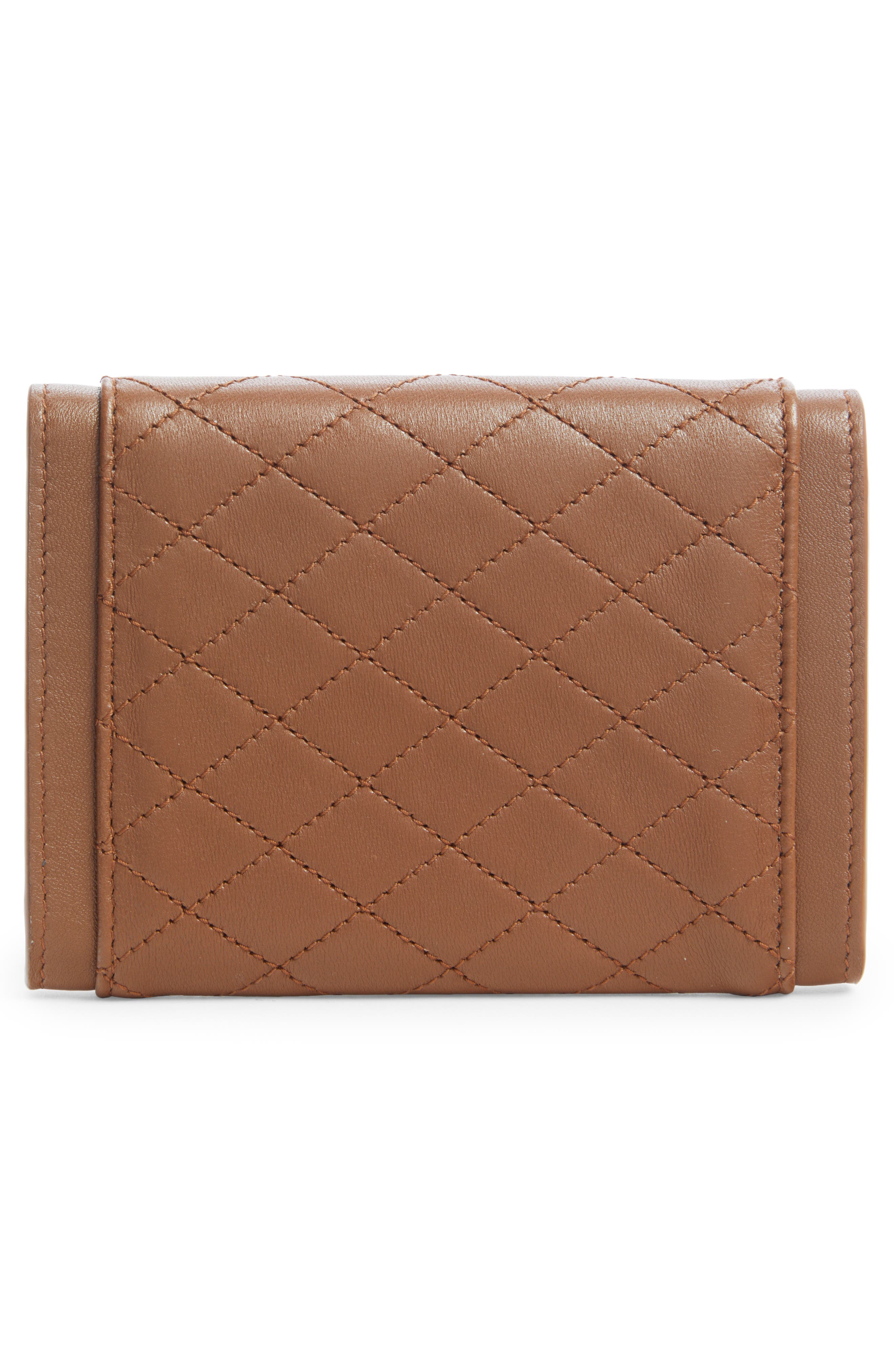 Saint Laurent Small Gaby Quilted Leather Envelope Wallet, Alternate, color, 