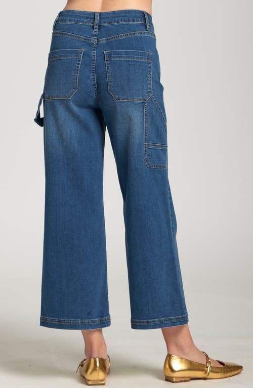 Apny Ankle Length Carpenter Jeans In Blue