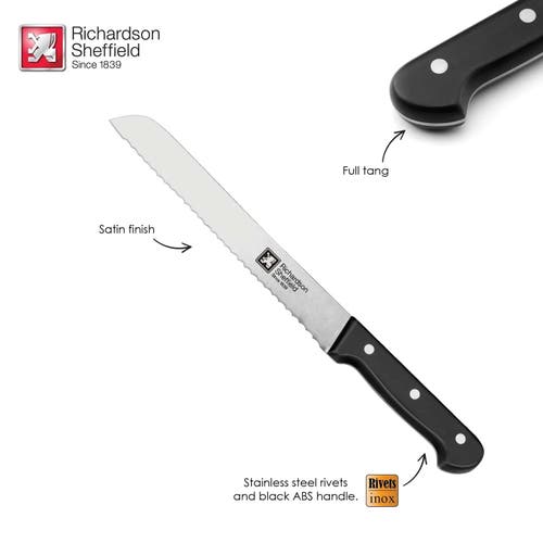 Richardson Sheffield Universal 8.5-inch Bread Knife In Black