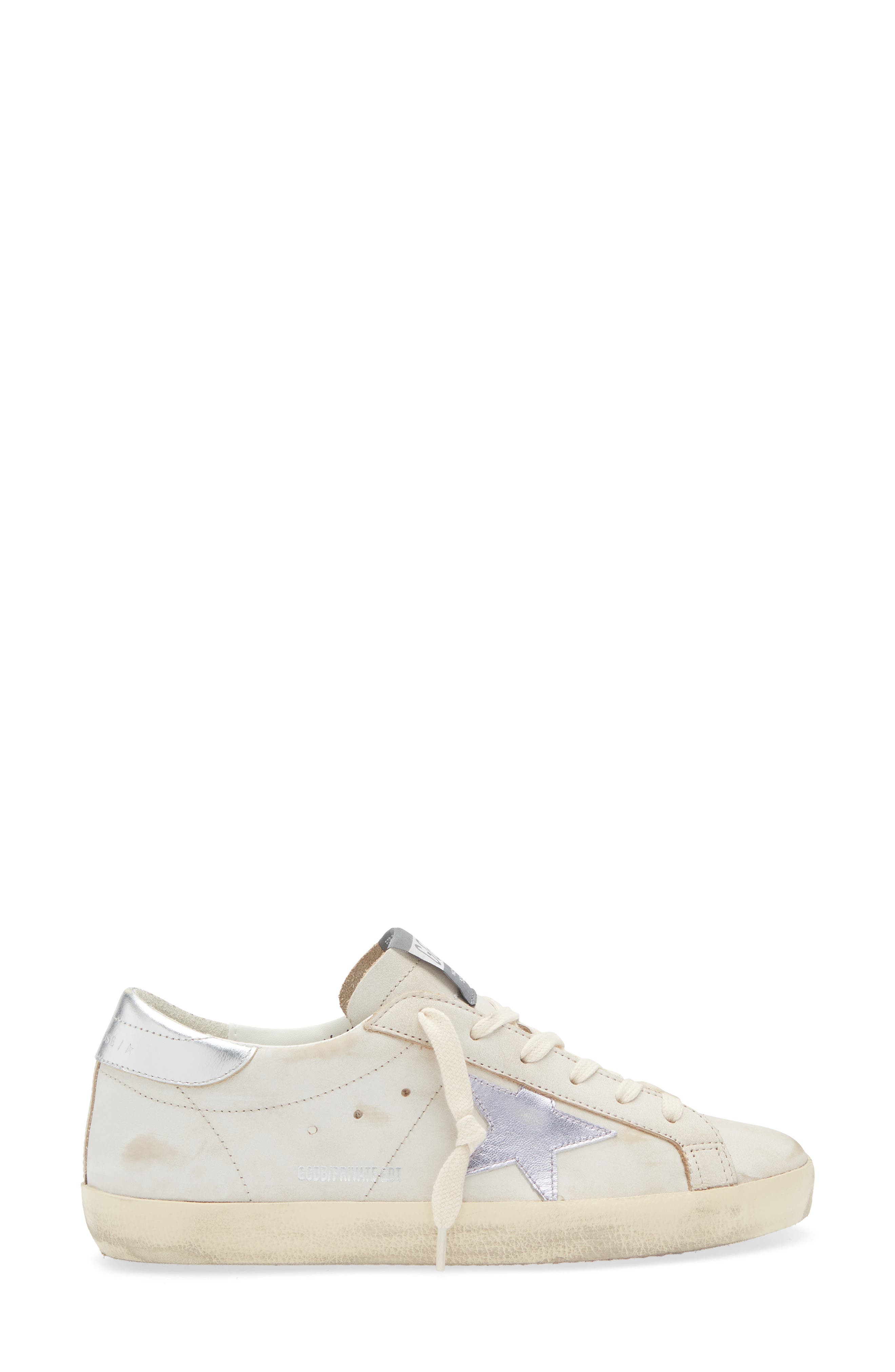 Golden Goose Super-Star Low Top Sneaker, Alternate, color, White/ Silver/ Pink