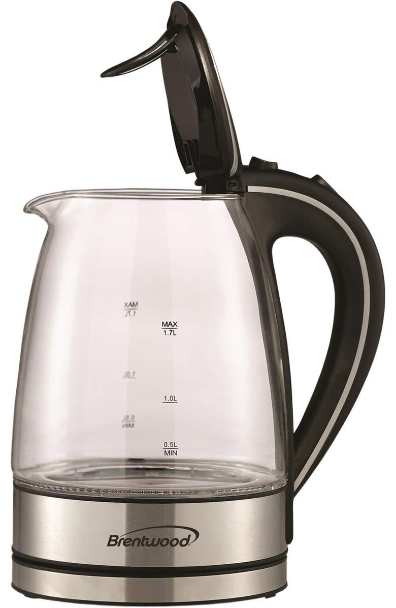 Brentwood GLASS  KETTLE, Alternate, color, Black