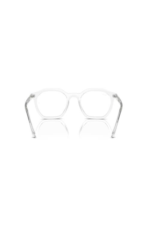 Ray Ban Ray-ban 52mm Irregular Optical Glasses In Transparent