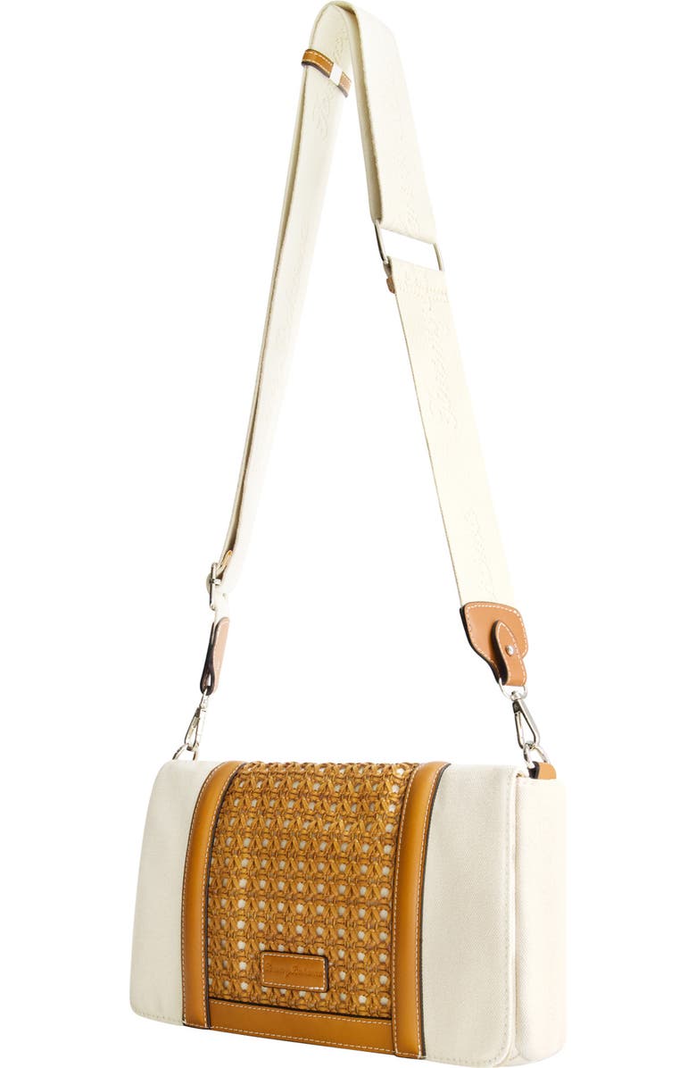 Tommy Bahama Woven Flap Crossbody Bag, Alternate, color, Brown