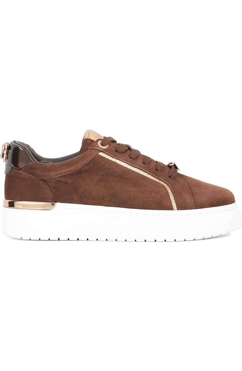 Dune London Emmelino Platform Sneaker, Alternate, color, Brown