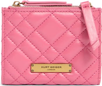Quilted Leather Mini Purse Wallet