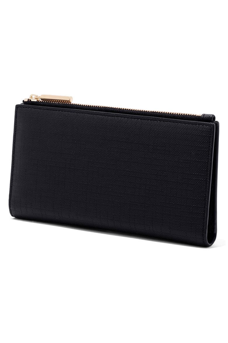 Signature Slim Coated Canvas Wallet, Alternate, color, ONYX
