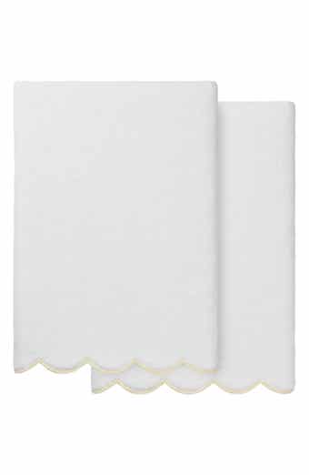 Adornia Scallop Set of 2 Bath Towels