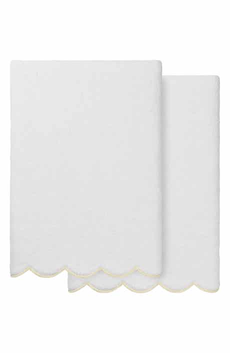Adornia Scallop Set of 2 Bath Towels