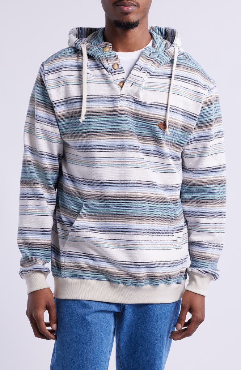 Billabong Rancho Stripe Polo Hoodie, Main, color, 