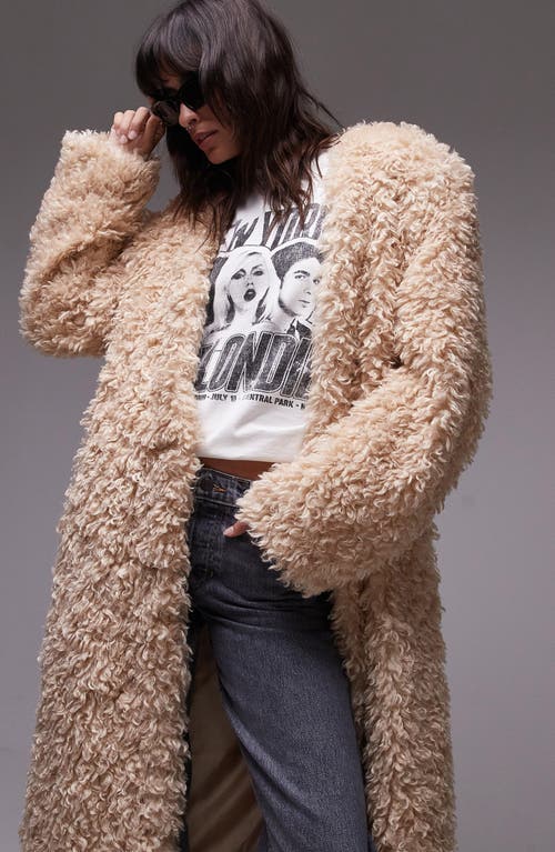 TOPSHOP TOPSHOP FAUR SHEARLING COAT