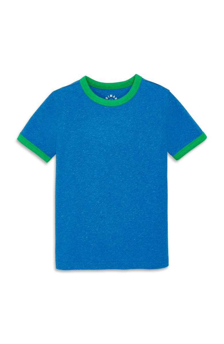Primary Kids Heathered Ringer Tee, Main, color, Blueberry