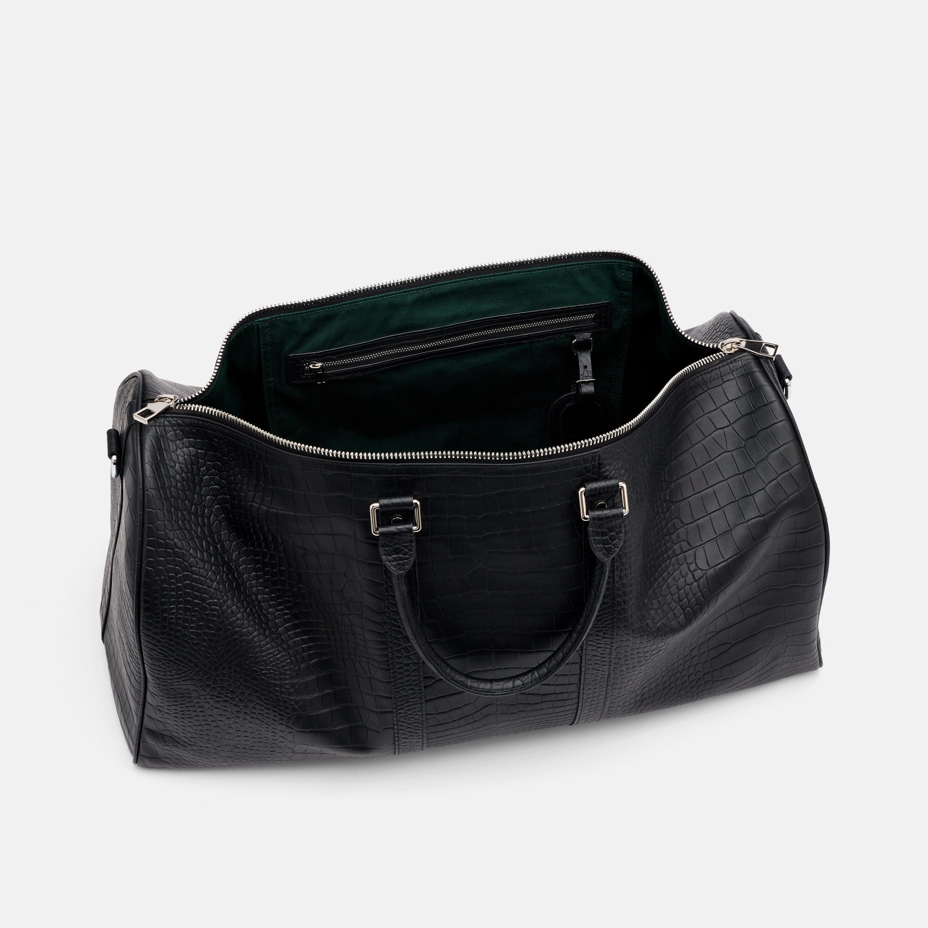 MARC NOLAN Large Weekender Duffle Bag, Alternate, color, Black Croc