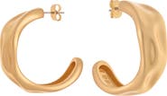 Reiss Halle Hammered Hoop Earrings