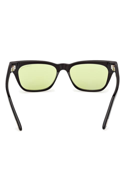 Tom Ford Penn 53mm Rectangular Sunglasses In Black