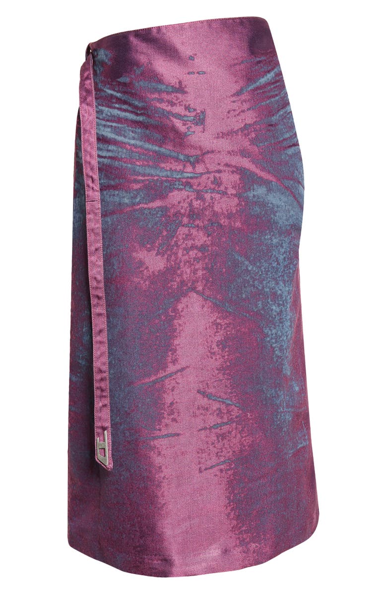DIESEL<sup>®</sup> De-Sira Satin Denim Midi Pencil Skirt, Main, color, Purple
