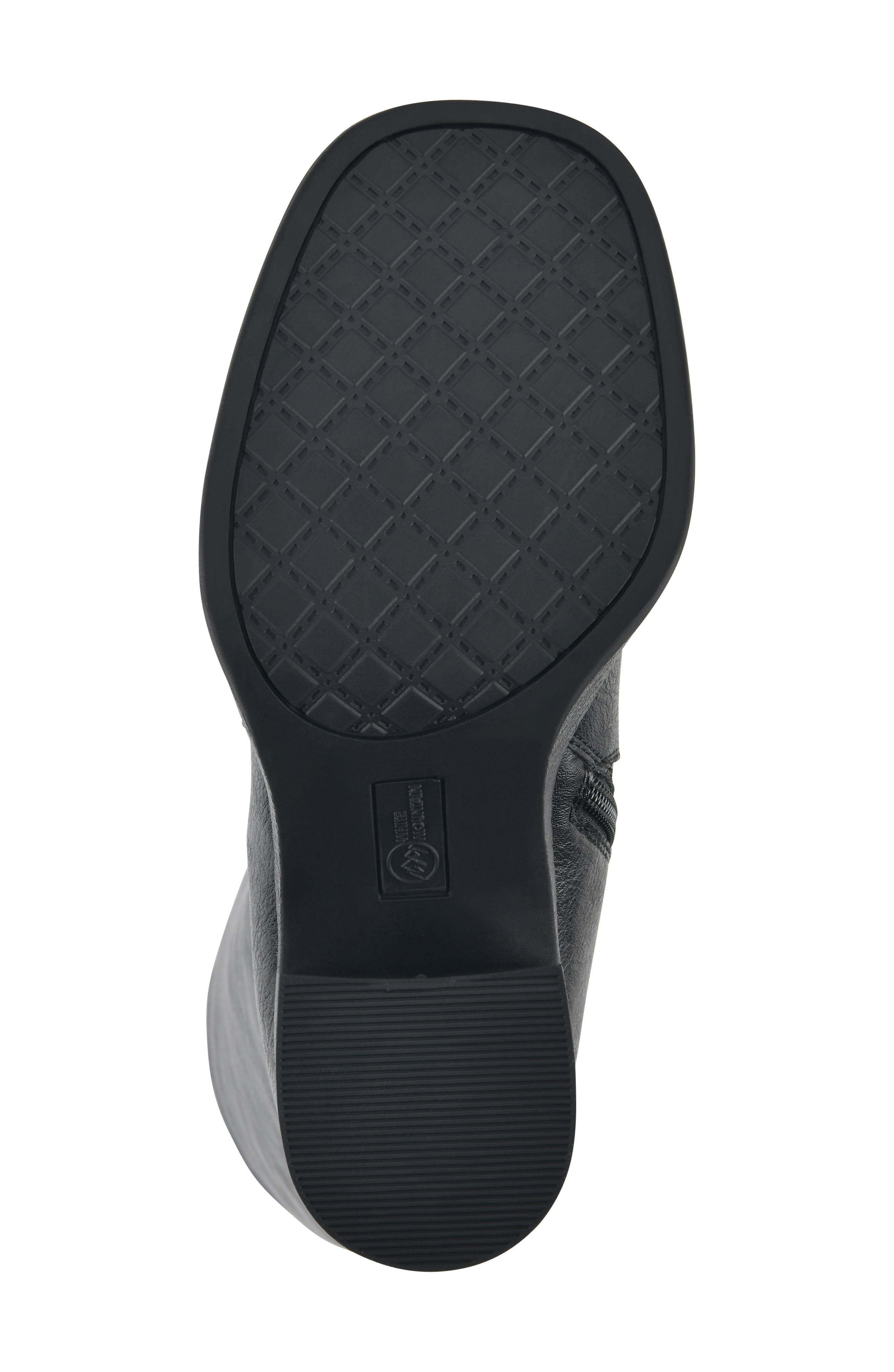 White Mountain Footwear Mackle Tall Shaft Block Heel Boot, Alternate, color, Black/ Smooth