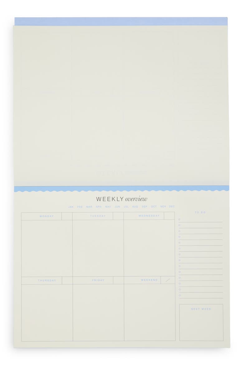 Floral Checkerboard Weekly Desk Planner, Alternate, color, MEDIUM YELLOW