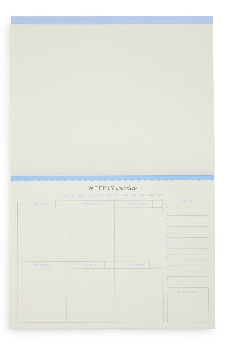 Papier Floral Checkerboard Weekly Desk Planner, Alternate, color, Medium Yellow