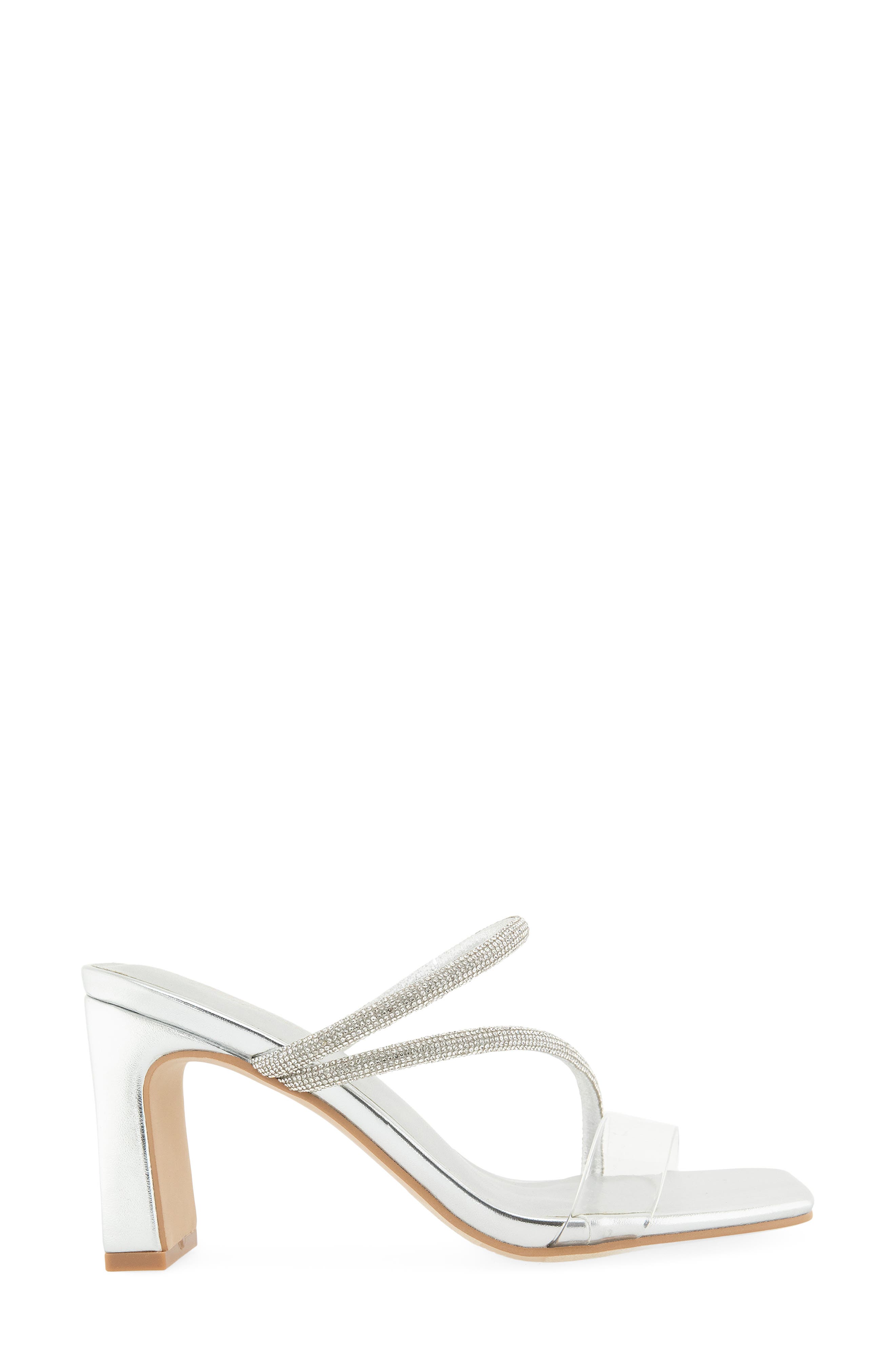 Christian Siriano New York Felicity Sandal, Alternate, color, Clear/ Silver