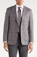 Peter Millar Crown Crafted Pearce Tailored Plaid Wool, Silk & Linen Sport Coat