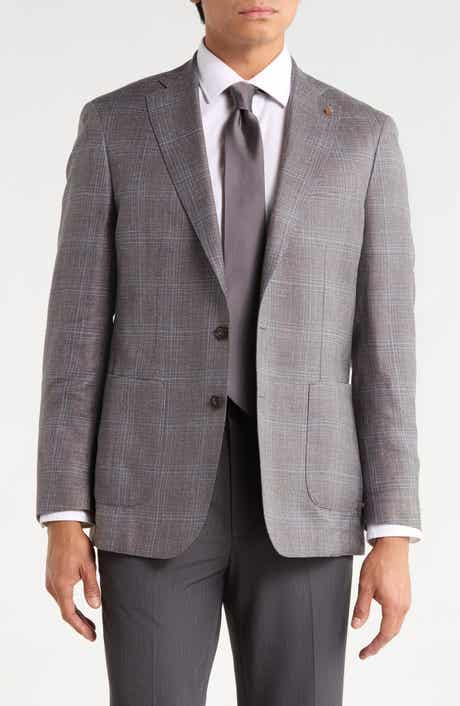 Crown Crafted Pearce Tailored Plaid Wool, Silk & Linen Sport Coat