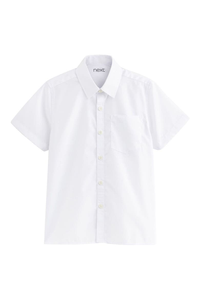 Kids' 5-Pack Uniform Short Sleeve Button-Up Shirts, Alternate, color, WHITE