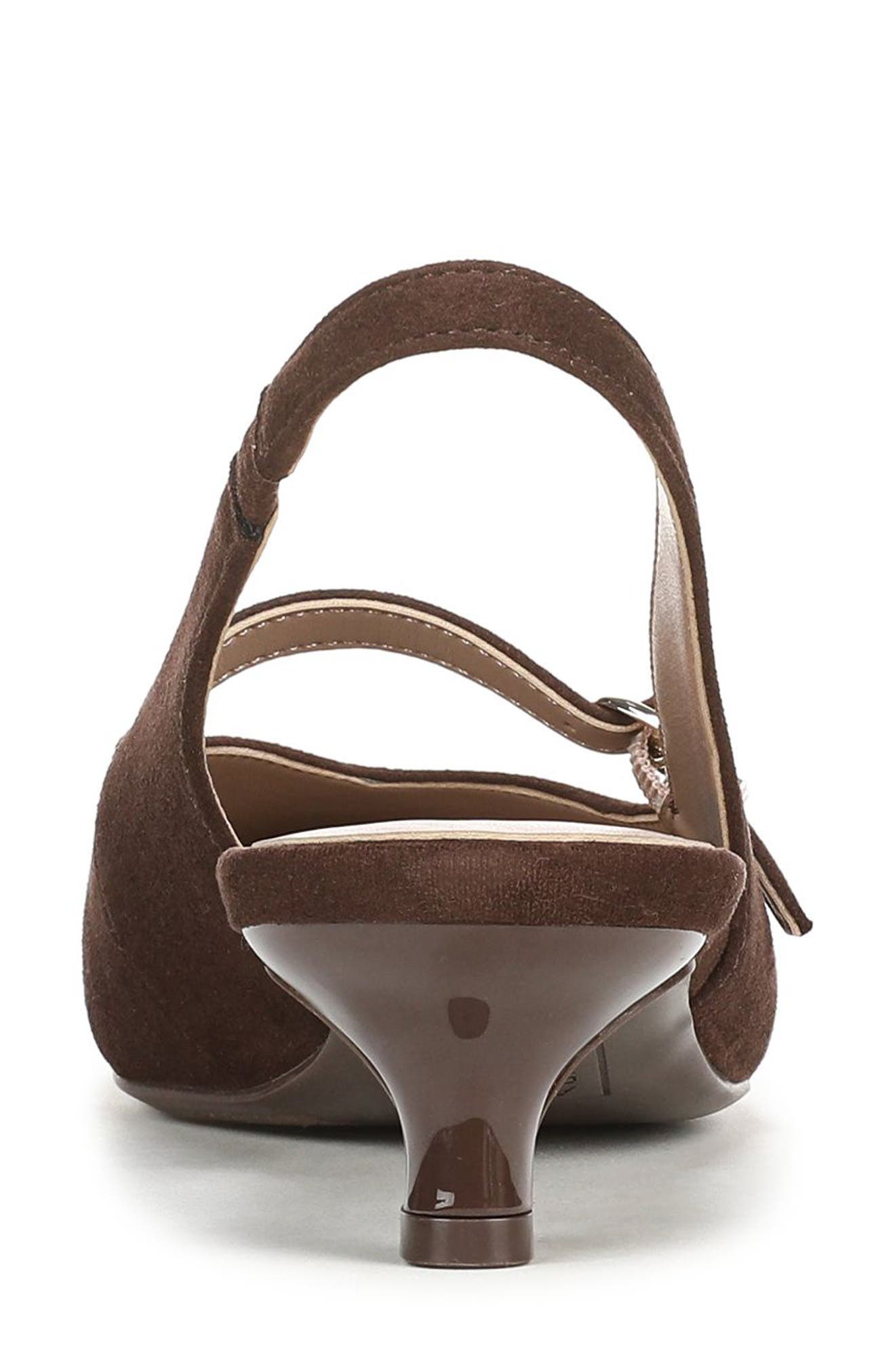 Naturalizer Grayson Mary Jane Kitten Heel Pump - Wide Width Available, Alternate, color, Chocolate Brown Fabric