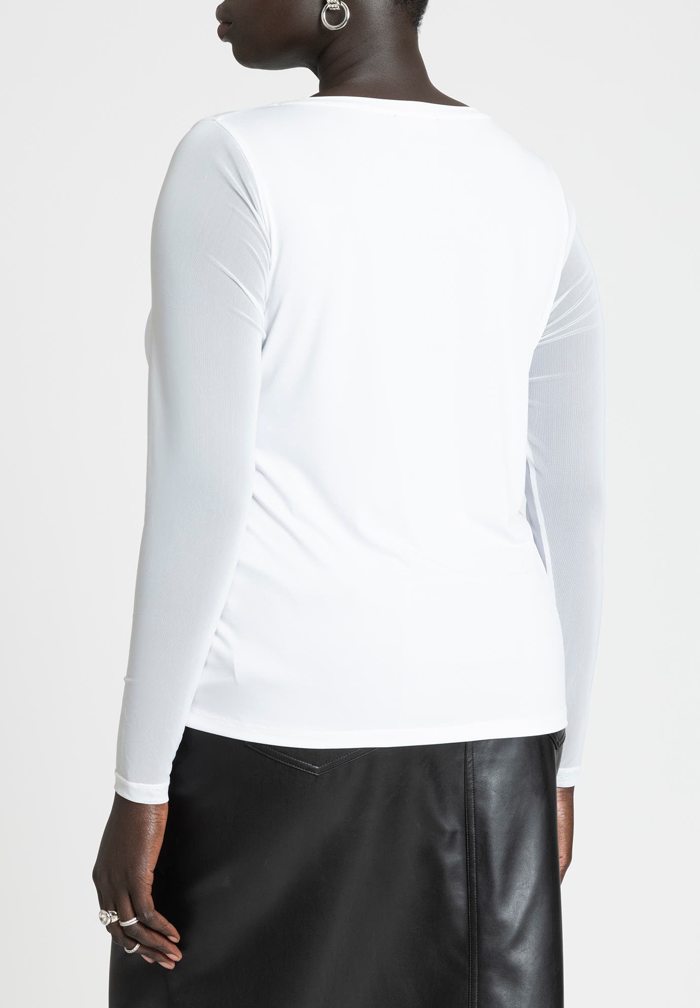 Sheer Sleeve Tee - image 2