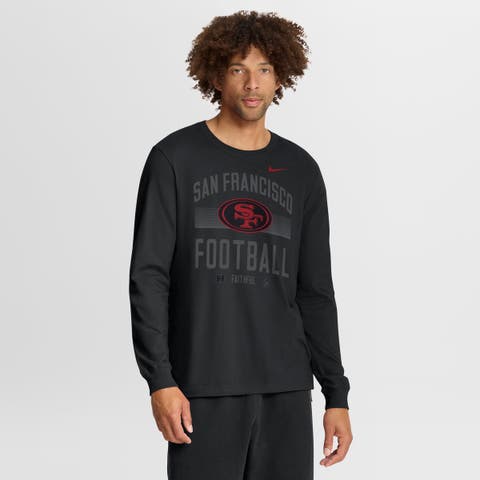 Men's Nike Black San Francisco 49ers Always Prepared Essential Cotton Long Sleeve T-Shirt