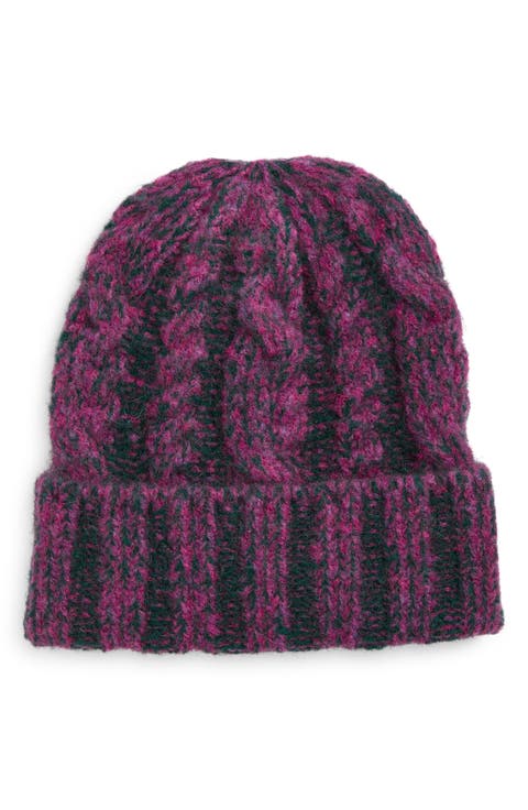 Marled Cable Knit Beanie