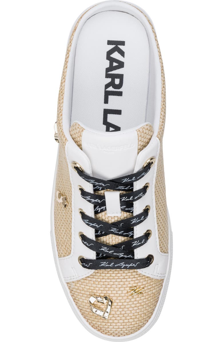 KARL LAGERFELD PARIS Cambria Mule Sneaker, Alternate, color, Natural/ Bright White