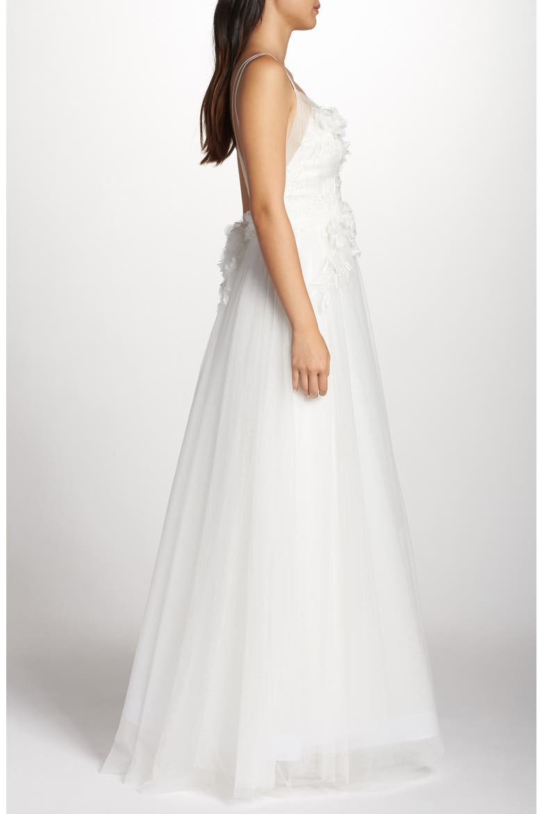 Embellished Tulle Ballgown, Alternate, color, IVORY